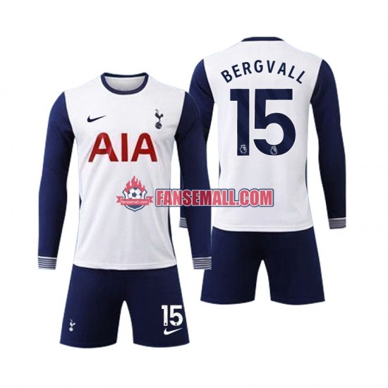 Matchtröjor Tottenham Spurs Bergvall 15 2024-2025 Långärmad till Barn (1:a ställ)