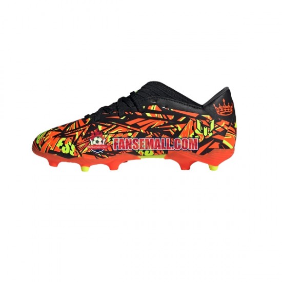 Orange Gul Svart Adidas Nemeziz Messi.3 FG J fotbollsskor