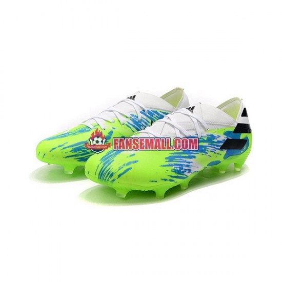 Blå Grön Svart Adidas Nemeziz9.1 FG fotbollsskor