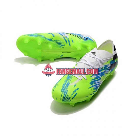 Blå Grön Svart Adidas Nemeziz9.1 FG fotbollsskor