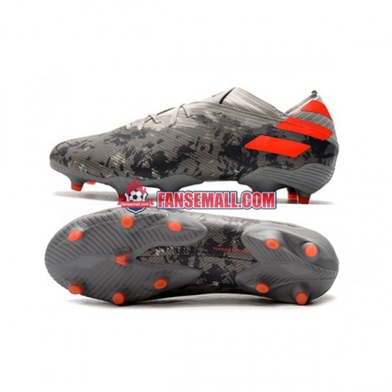 Grå Orange Vit Adidas Nemeziz9.1 FG fotbollsskor