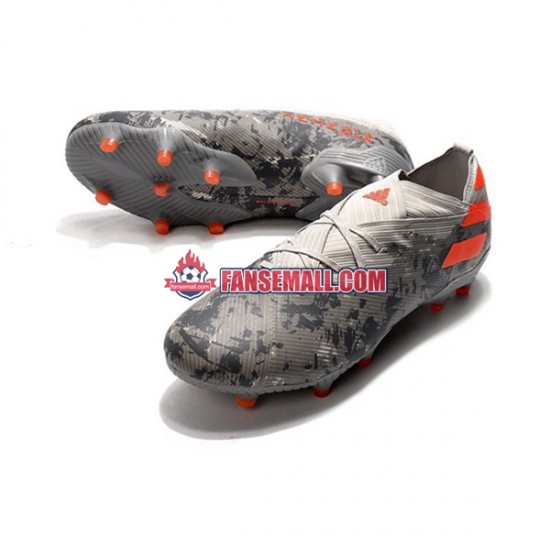 Grå Orange Vit Adidas Nemeziz9.1 FG fotbollsskor