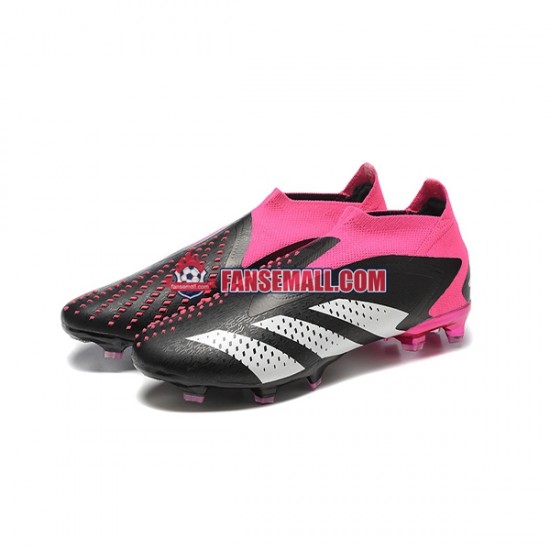 Rosa Vit Svart Adidas Predator ACCURACY FG fotbollsskor