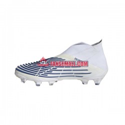 Blå Vit Adidas Predator EDGE FG Diamond Edge fotbollsskor