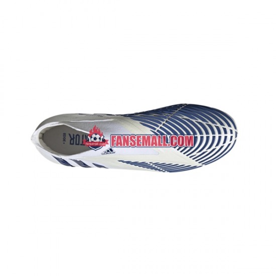 Blå Vit Adidas Predator EDGE FG Diamond Edge fotbollsskor
