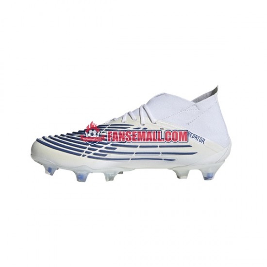 Blå Vit Adidas Predator EDGE.1 FG Diamond Edge fotbollsskor