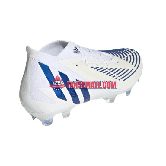 Blå Vit Adidas Predator EDGE.1 FG Diamond Edge fotbollsskor