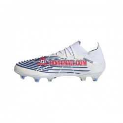 Blå Vit Adidas Predator EDGE.1 L FG Diamond Edge fotbollsskor