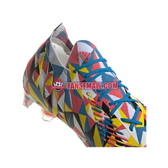 Blå Gul Adidas Predator EDGE.1 L FG Geometric fotbollsskor