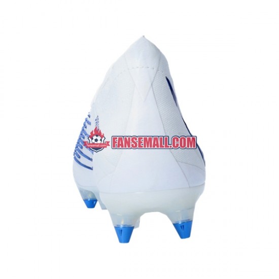 Blå Vit Adidas Predator EDGE.1 SG Diamond Edge fotbollsskor