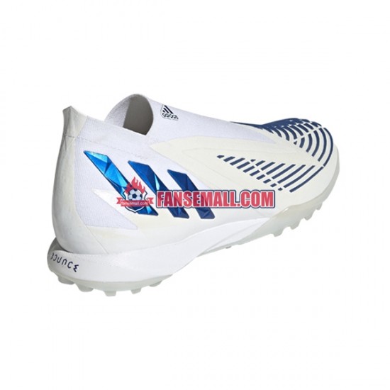 Blå Vit Adidas Predator EDGE.1 TF Diamond Edge fotbollsskor