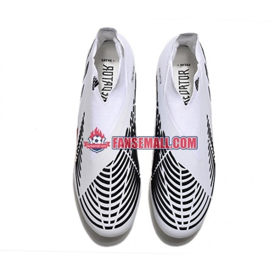 Vit Svart Adidas Predator Edge Geometric FG fotbollsskor