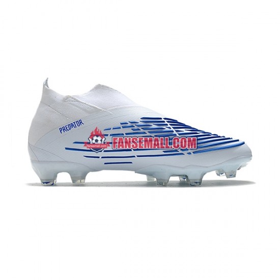 Blå Vit Adidas Predator Edge Geometric FG fotbollsskor
