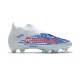 Blå Vit Adidas Predator Edge Geometric FG fotbollsskor