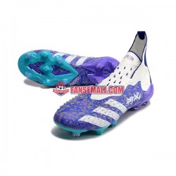 Lila Vit Adidas Predator FREAK FG fotbollsskor