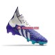 Lila Vit Adidas Predator FREAK FG fotbollsskor