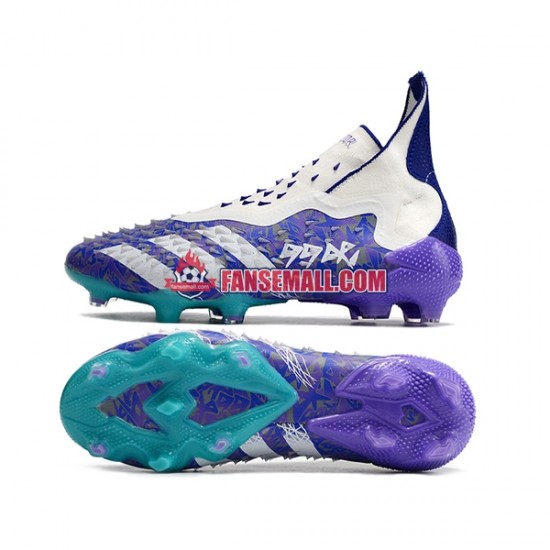 Lila Vit Adidas Predator FREAK FG fotbollsskor