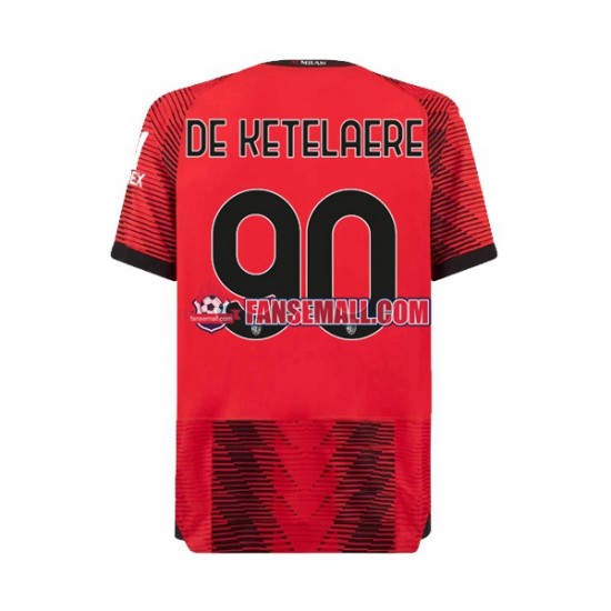 Matchtröjor AC Milan Charles De Ketelaere 90 2023-2024 Kortärmad till Herr (1:a ställ)