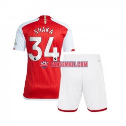 Matchtröjor Arsenal Xhaka 34 2023-2024 Kortärmad till Barn (1:a ställ)