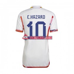 Matchtröjor Belgien Eden Hazard 10 World Cup 2022 Kortärmad till Herr (2:a ställ)