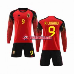 Matchtröjor Belgien R.LUKAKU 9 World Cup 2022 Långärmad till Barn (1:a ställ)