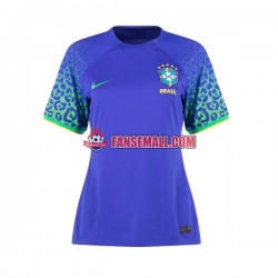 Matchtröjor Brasilien World Cup 2022 Kortärmad till Dam (2:a ställ)