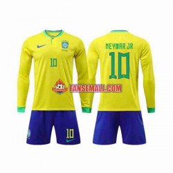 Matchtröjor Brasilien Neymar Jr 10 World Cup 2022 Långärmad till Barn (1:a ställ) Matchtröjor Brasilien Neymar Jr 10 World Cup 2022 Långärmad till Barn (1:a ställ)