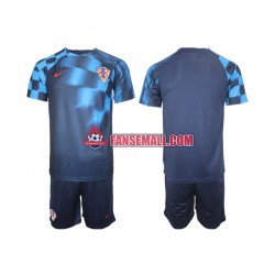 Matchtröjor Kroatien World Cup 2022 Kortärmad till Barn (2:a ställ)