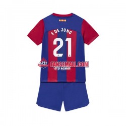 Matchtröjor FC Barcelona Frenkie de Jong 21 2023-2024 Kortärmad till Barn (1:a ställ)