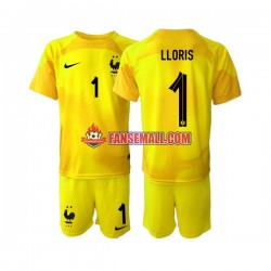 Matchtröjor Frankrike Målvaktströja Hugo Lloris 1 World Cup 2022 Kortärmad till Barn (3:e ställ) Matchtröjor Frankrike Målvaktströja Hugo Lloris 1 World Cup 2022 Kortärmad till Barn (3:e ställ)