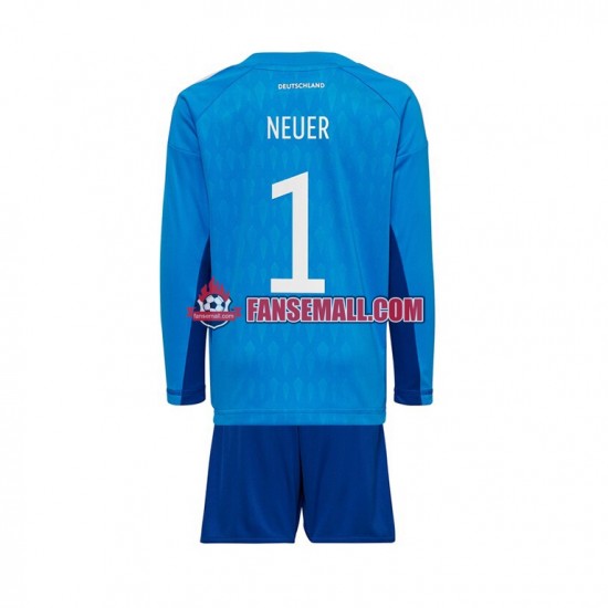 Matchtröjor Tyskland Målvaktströja Manuel Neuer 1 World Cup 2022 Långärmad till Barn (1:a ställ)