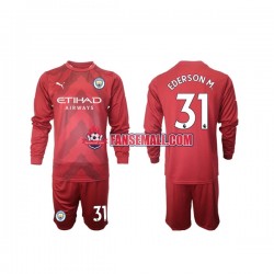 Matchtröjor Manchester City Målvaktströja Ederson M 31 2022-2023 Långärmad till Barn (1:a ställ)