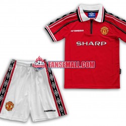 Matchtröjor Manchester United Retro 1998-1999 Kortärmad till Barn (1:a ställ)