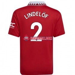 Matchtröjor Manchester United Victor Lindelof 2 2022-2023 Kortärmad till Herr (1:a ställ)
