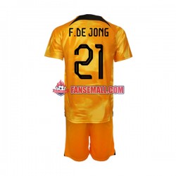 Matchtröjor Nederländerna Frenkie de Jong 21 World Cup 2022 Kortärmad till Barn (1:a ställ) Matchtröjor Nederländerna Frenkie de Jong 21 World Cup 2022 Kortärmad till Barn (1:a ställ)
