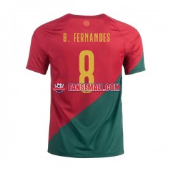 Matchtröjor Portugal B.Fernandes 8 World Cup 2022 Kortärmad till Herr (1:a ställ)