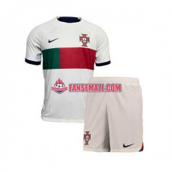 Matchtröjor Portugal World Cup 2022 Kortärmad till Barn (2:a ställ)