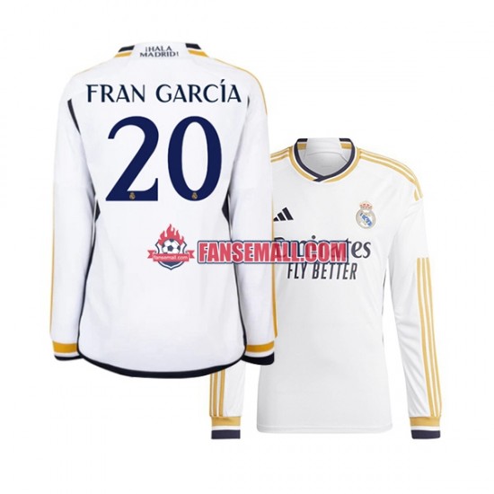 Matchtröjor Real Madrid Fran Garcia 20 2023-2024 Långärmad till Herr (1:a ställ)