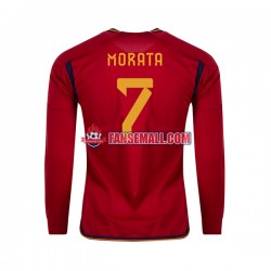 Matchtröjor Spanien MORATA 7 World Cup 2022 Långärmad till Herr (1:a ställ)