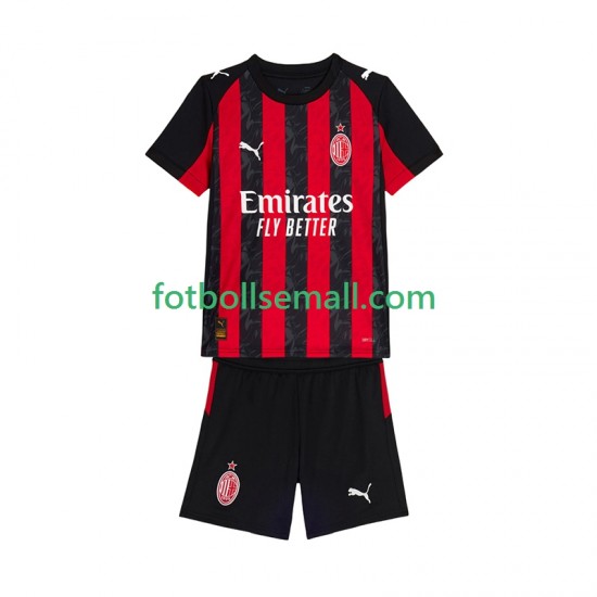 Matchtröjor AC Milan 2025-2026 Kortärmad till Barn (1:a ställ)