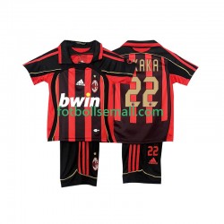 Matchtröjor AC Milan KAKA 22 Retro 2006-2007 Kortärmad till Barn (1:a ställ)