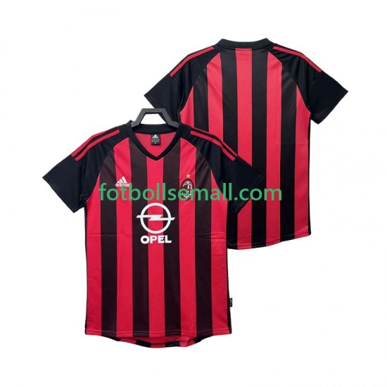 Matchtröjor AC Milan Retro 2002 2003 Kortärmad till Herr (1:a ställ)