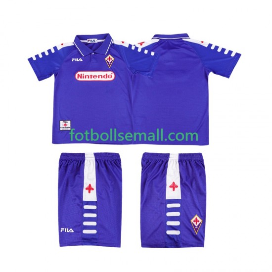 Matchtröjor Fiorentina Retro 1998 1999 Kortärmad till Barn (1:a ställ)