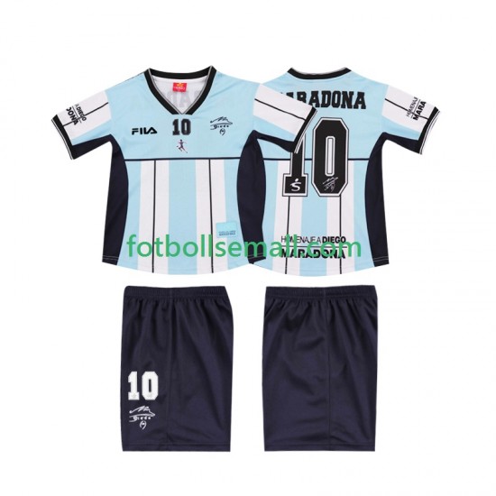 Matchtröjor Argentina MARADONA 10 Retro 2000 Kortärmad till Barn (1:a ställ)