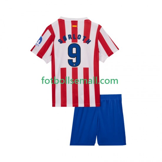 Matchtröjor Atlético Madrid Alexander Sorloth 9 2025-2026 Kortärmad till Barn (1:a ställ)