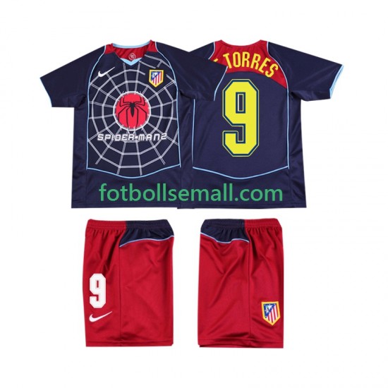 Matchtröjor Atlético Madrid F TORRES 9 Retro 2004 2005 Kortärmad till Barn (2:a ställ)
