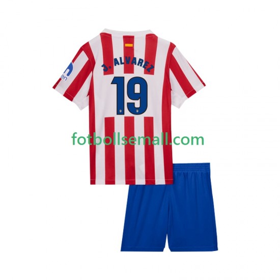 Matchtröjor Atlético Madrid Julian Alvarez 19 2025-2026 Kortärmad till Barn (1:a ställ)