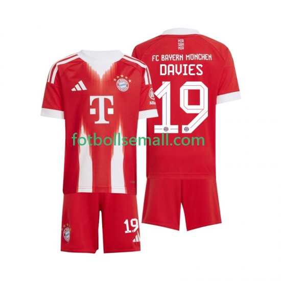 Matchtröjor FC Bayern München Alphonso Davies 19 2025-2026 Kortärmad till Barn (1:a ställ)