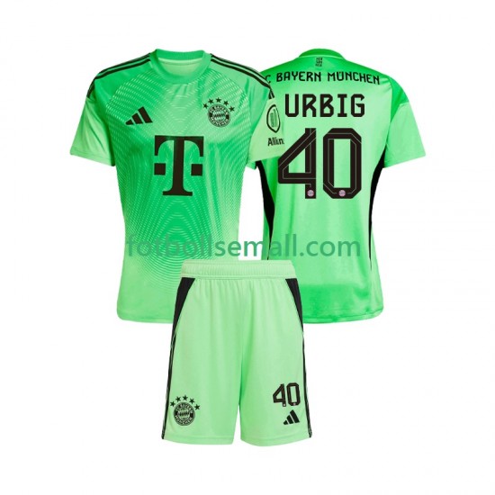 Matchtröjor FC Bayern München Målvaktströja Jonas Urbig 40 2025-2026 Kortärmad till Barn (1:a ställ)