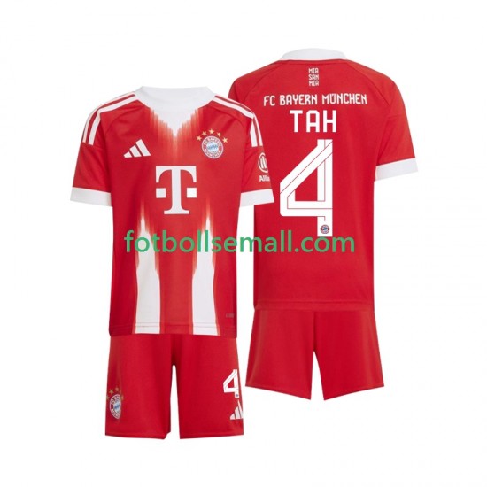 Matchtröjor FC Bayern München Jonathan Tah 4 2025-2026 Kortärmad till Barn (1:a ställ)